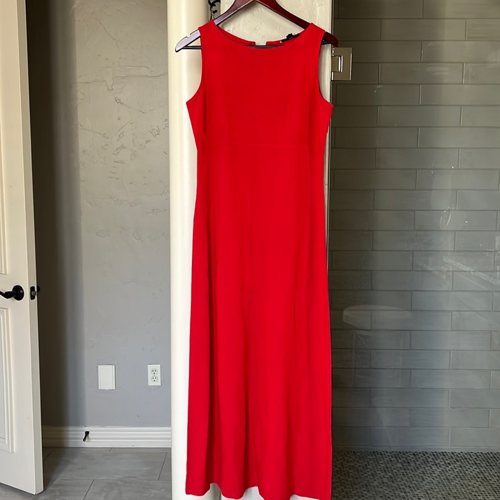 Red linen maxi dress - gorgeous
